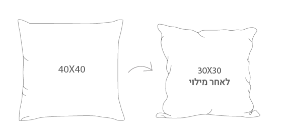 גודל כרית 40*40